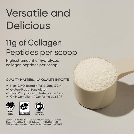 Sports Research® Collagen Peptides, Hydrolyzed Type 1 & 3 Collagen Powder Protein Supplement, Amino Acids, Easy Mixing Vital Nutrients & Proteins, for Women & Men - Vanilla Flavor 🍁 All In One Marketplace Canada