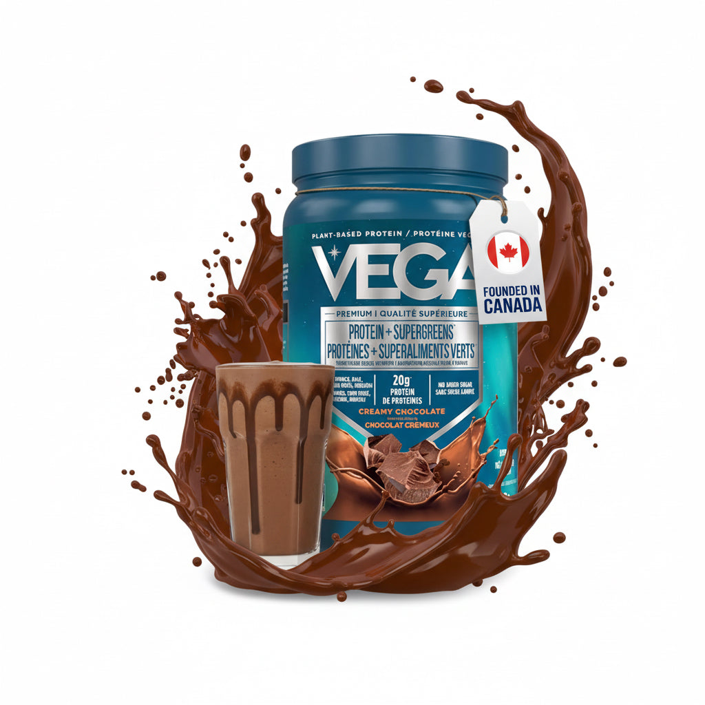 Vega Protein + Supergreens Vegan Plant Based Protein Powder – 20g Organic Pea Protein, Dairy-free, Healthy Breakfast Shake – Chocolate, 19 Servings, 618 grams (Pack of 1) 🍁 All In One Marketplace Canada