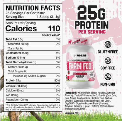 Axe & Sledge Farm Fed Whey Isolate Protein Powder