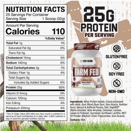Axe & Sledge Farm Fed Whey Isolate Protein Powder
