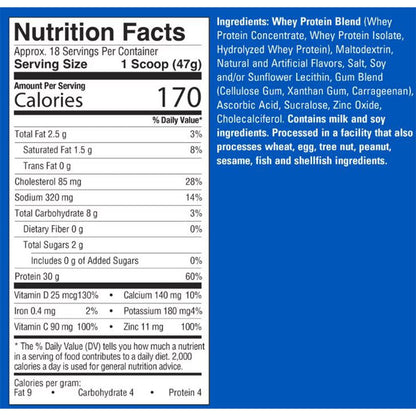 Six Star 100% WHEY PROTEIN+, 1.8lb