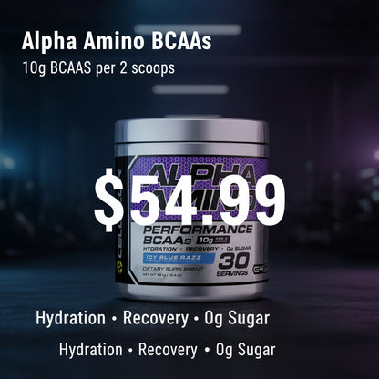 Cellucor Alpha Amino EAA & BCAA Powder | Branched Chain Essential Amino Acids + Electrolytes | ICY Blue Razz | 30 Servings