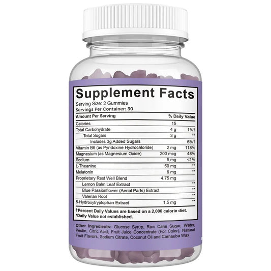Bear Shape Sleep Vitamins Melatonin Gummies
