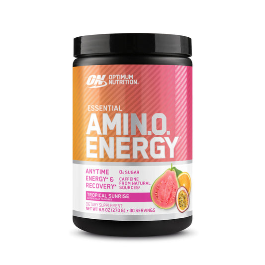 Optimum Nutrition New Flavor Amino Energy - Pre Workout with Green Tea BCAA Amino Acids Keto Friendly Green Coffee Extract Energy Powder - Tropical Sunrise 30 Servings (Packaging May Vary)